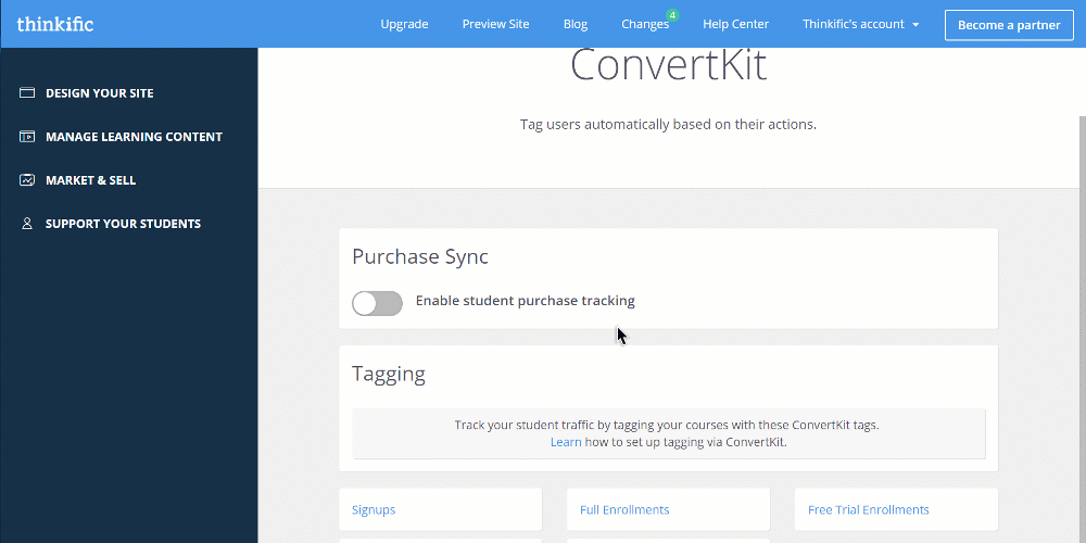 Turn on purchase syncing